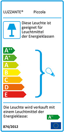 Luzzante Media Enegieeffizienz Label